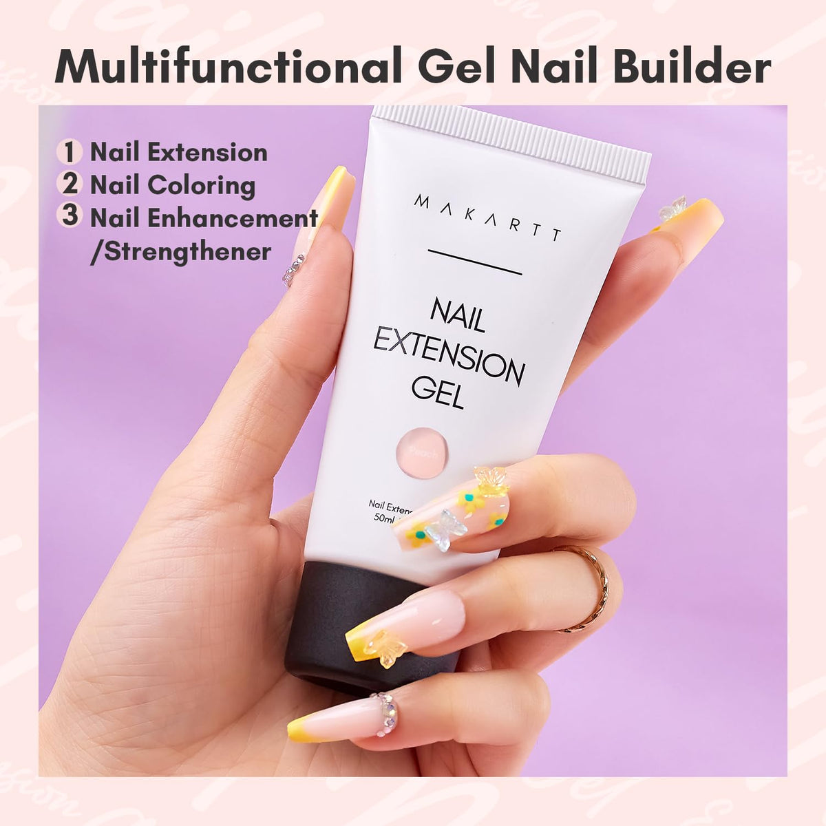 Makartt close-up of gel texture showing thick consistency for easy sculpting and control