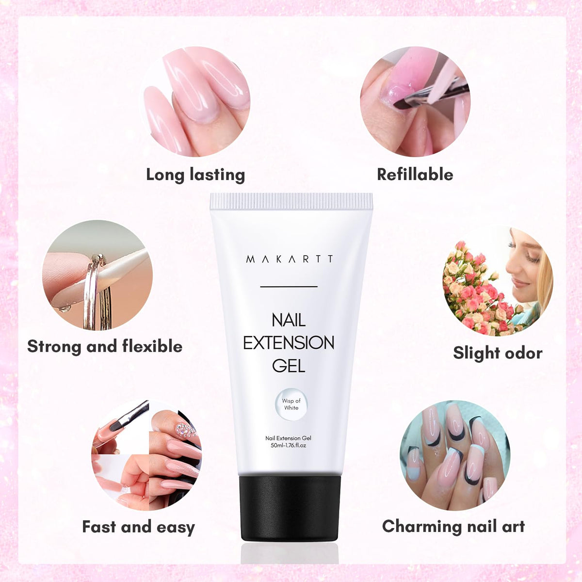 Makartt cured nail overlay displaying durable natural-looking finish and shine