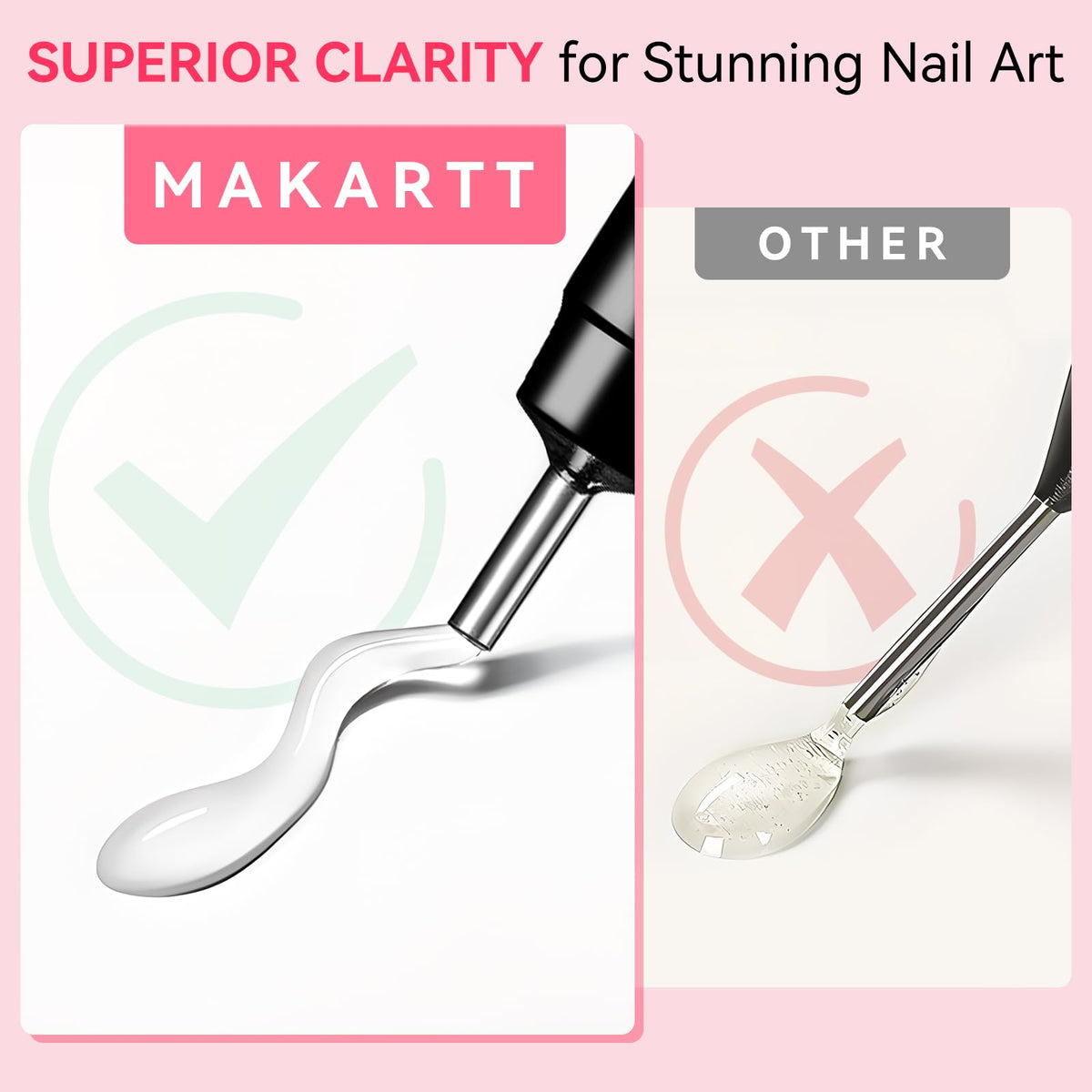 Makartt cured nail with rhinestones demonstrating long-lasting sparkle benefit