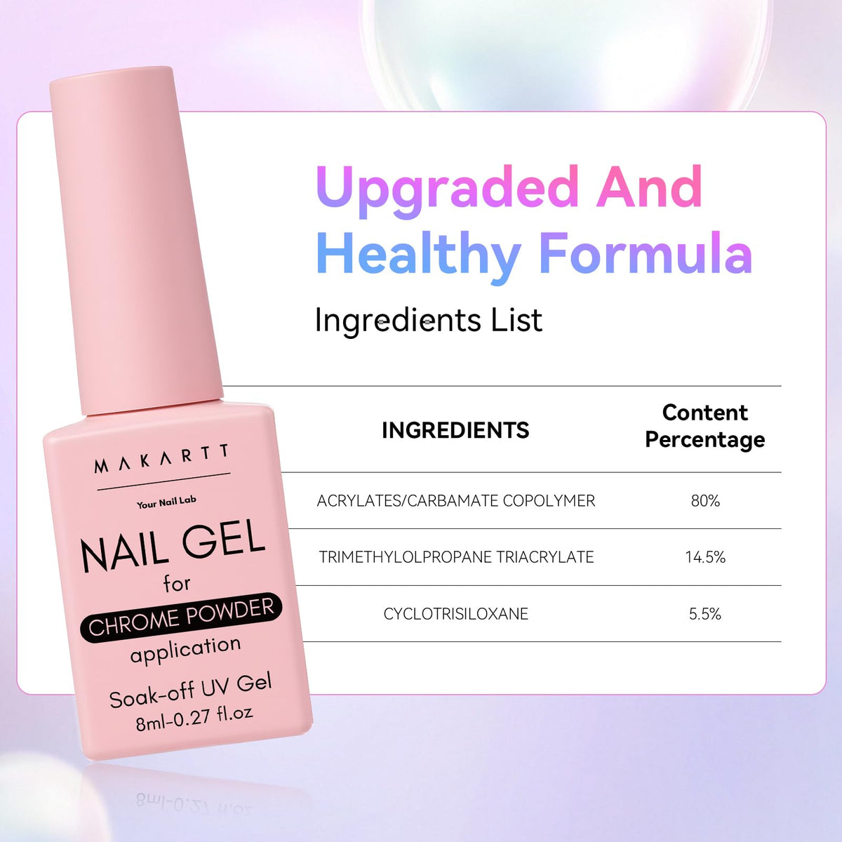 Makartt cured nails under LED lamp demonstrating durable long-lasting sheen