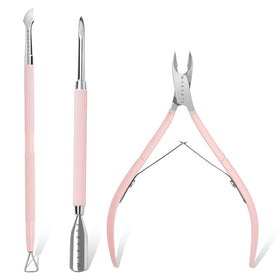Makartt pink cuticle nipper front view showing comfortable grip and precise trimming