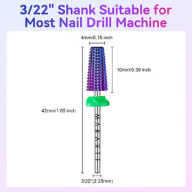 Makartt purple finish detail on bit illustrating corrosion resistance and smooth rotation