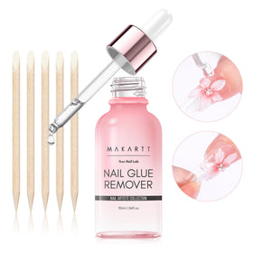 Makartt dropper detail closeup delivering targeted remover for gentler press-on release