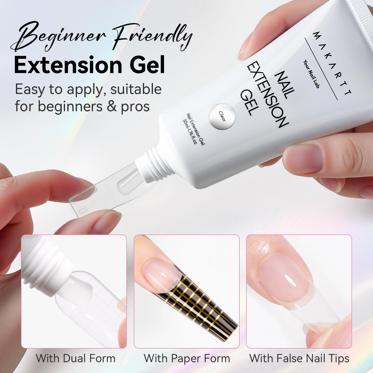 Makartt finished natural look nails emphasizing glossy, strong natural-looking finish