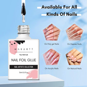 Makartt gel being brushed onto nail demonstrating easy salon application