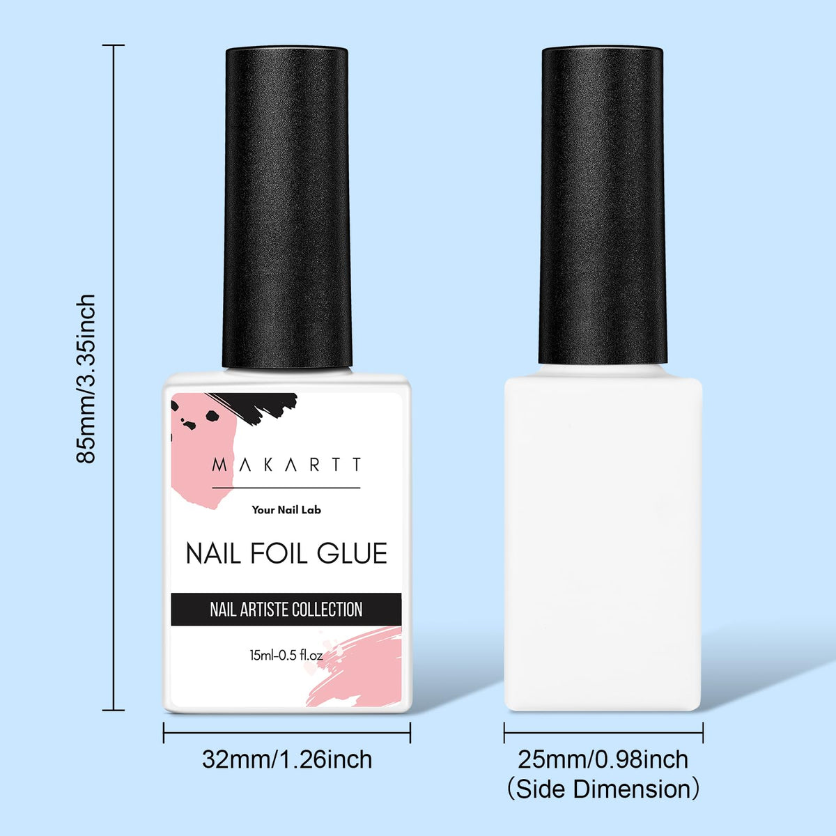 Makartt 15ml bottle next to coin for scale showing compact capacity