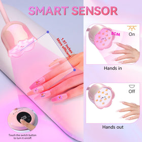 Makartt folded travel size lamp packed in luggage for portable manicure convenience