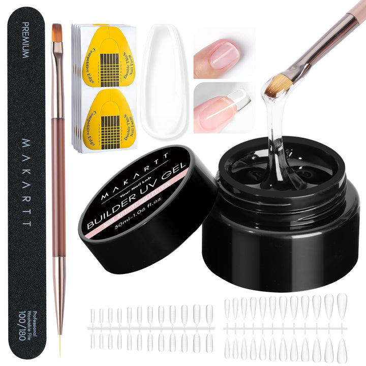 Makartt clear gel kit front packaging showing included components for easy setup