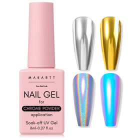 Makartt front packaging showing clear top coat glossy finish benefit