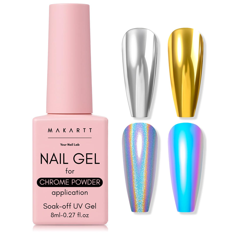 Makartt front packaging showing clear top coat glossy finish benefit