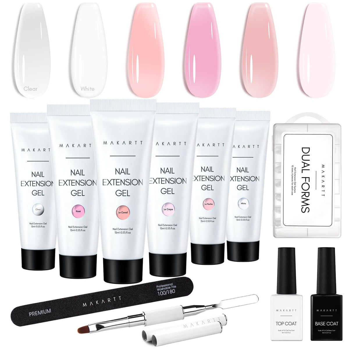 Makartt kit front packaging showing all six gels and tools for easy selection