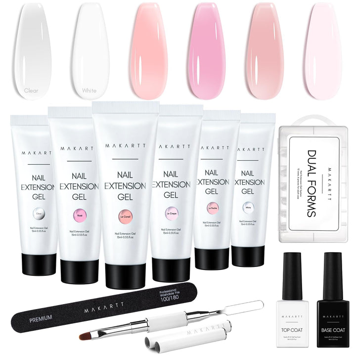 Makartt kit front packaging showing all six gels and tools for easy selection