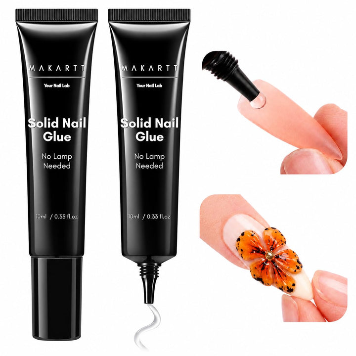 Makartt front packaging showing two 10ml glue pens and benefits
