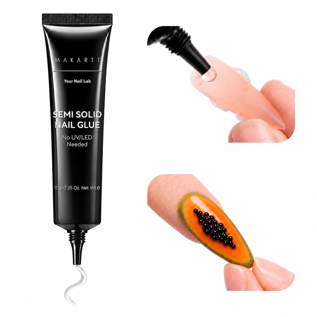 Makartt front packaging showing glue bottle and brand for clear product identification