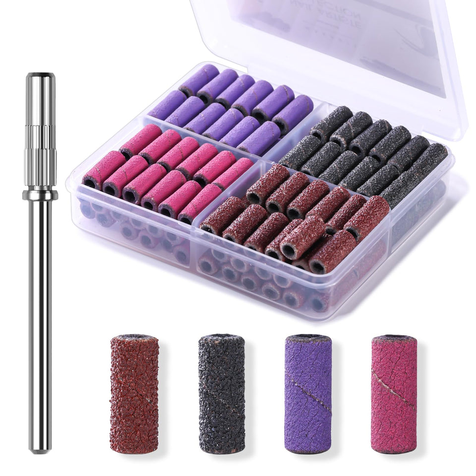 Makartt front packaging showing full 100-piece sanding band kit and case benefits