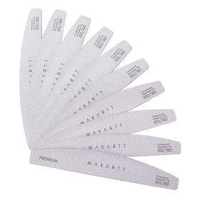 Makartt front packaging view showing ten emery boards, easy identification and storage