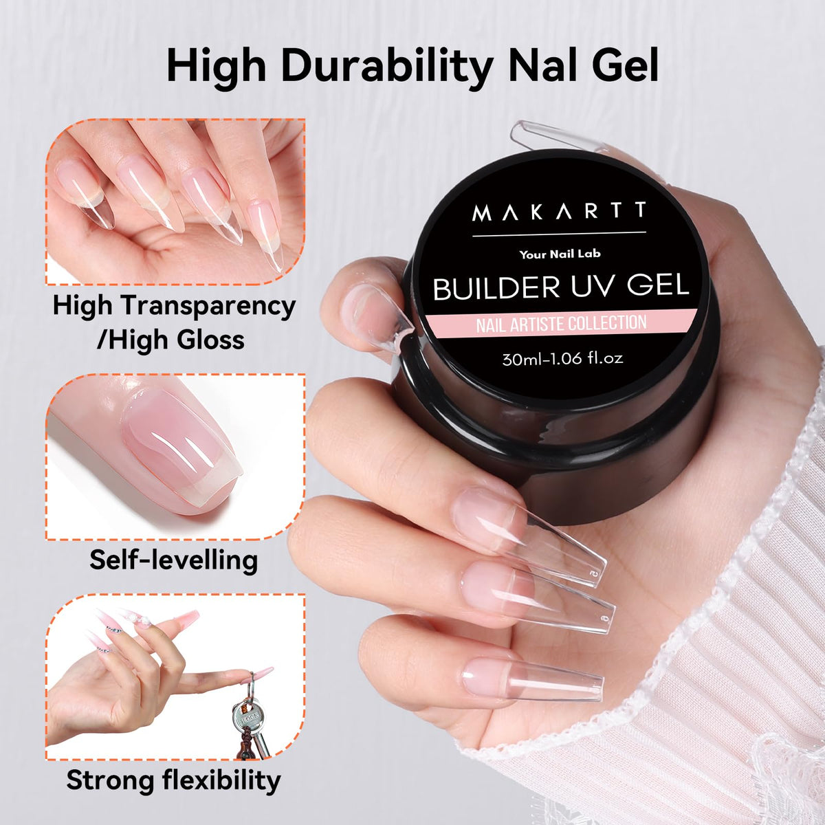 Makartt gel applied on a dual form demonstrating easy release and clean edges