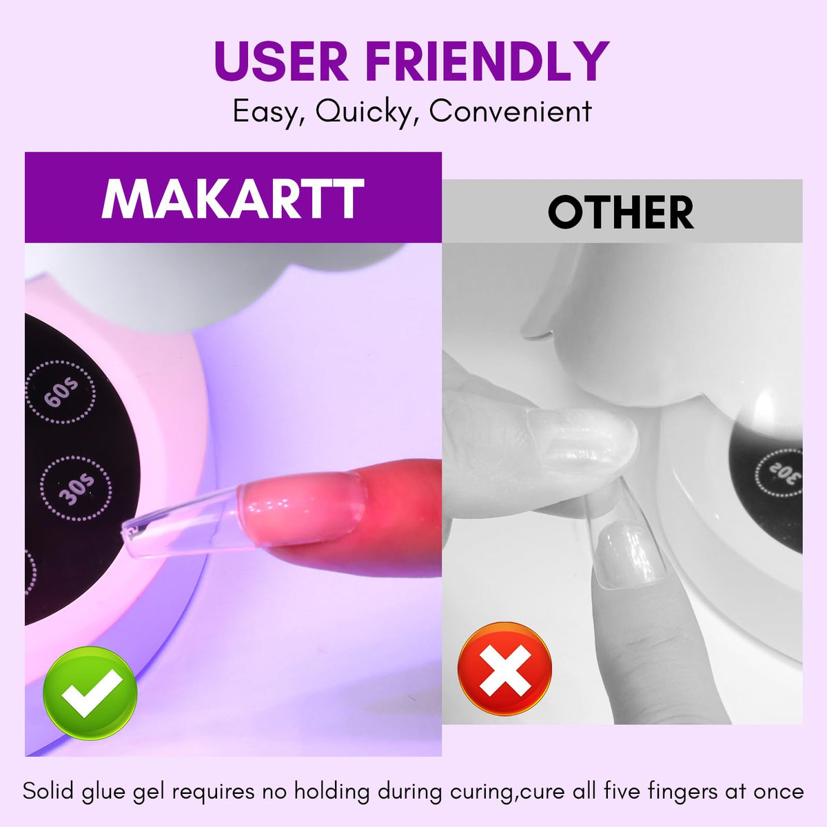 Makartt gel filling gap between tip and natural nail for seamless bond