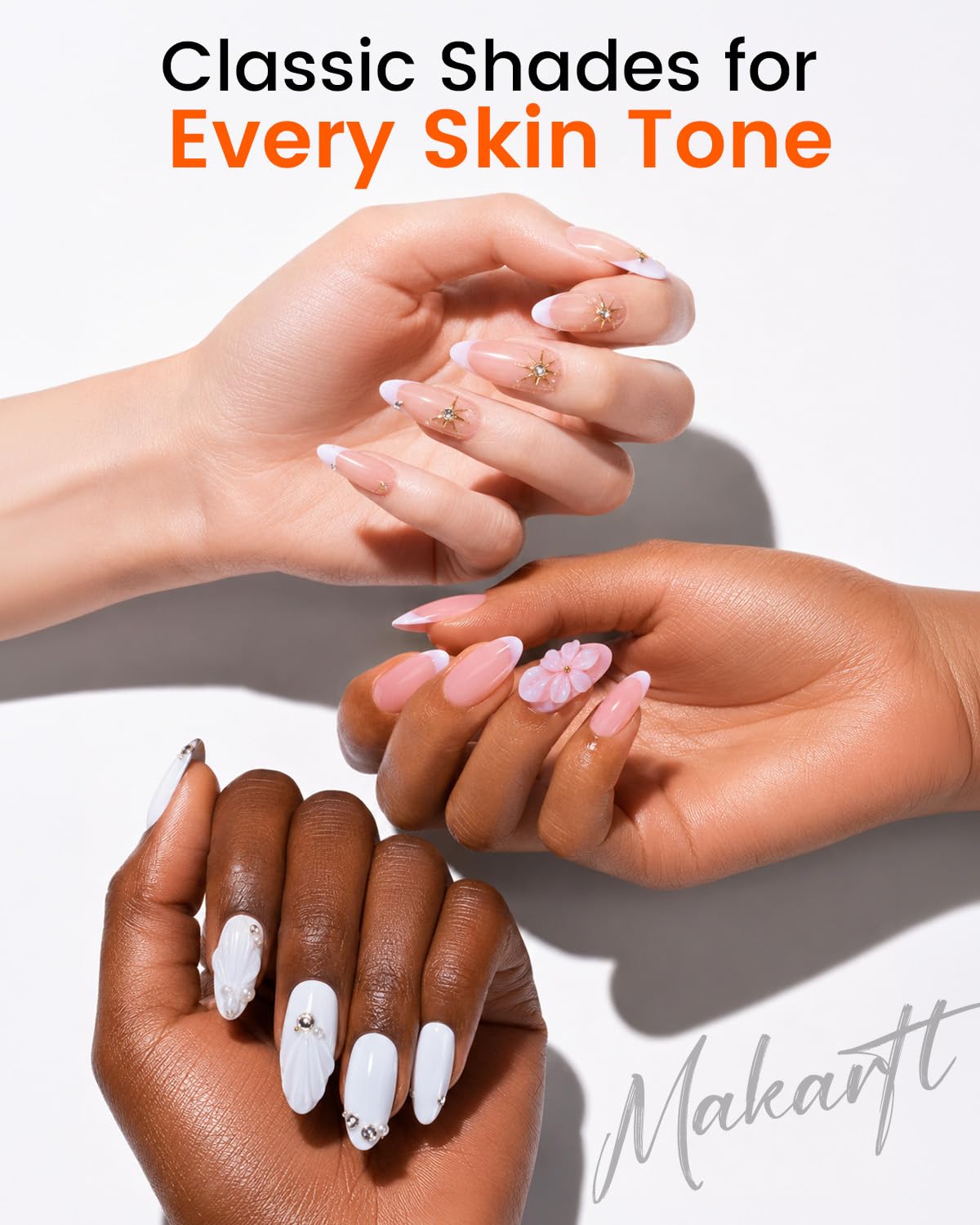 Makartt high-gloss reflection on cured nail showing durable shine and professional look