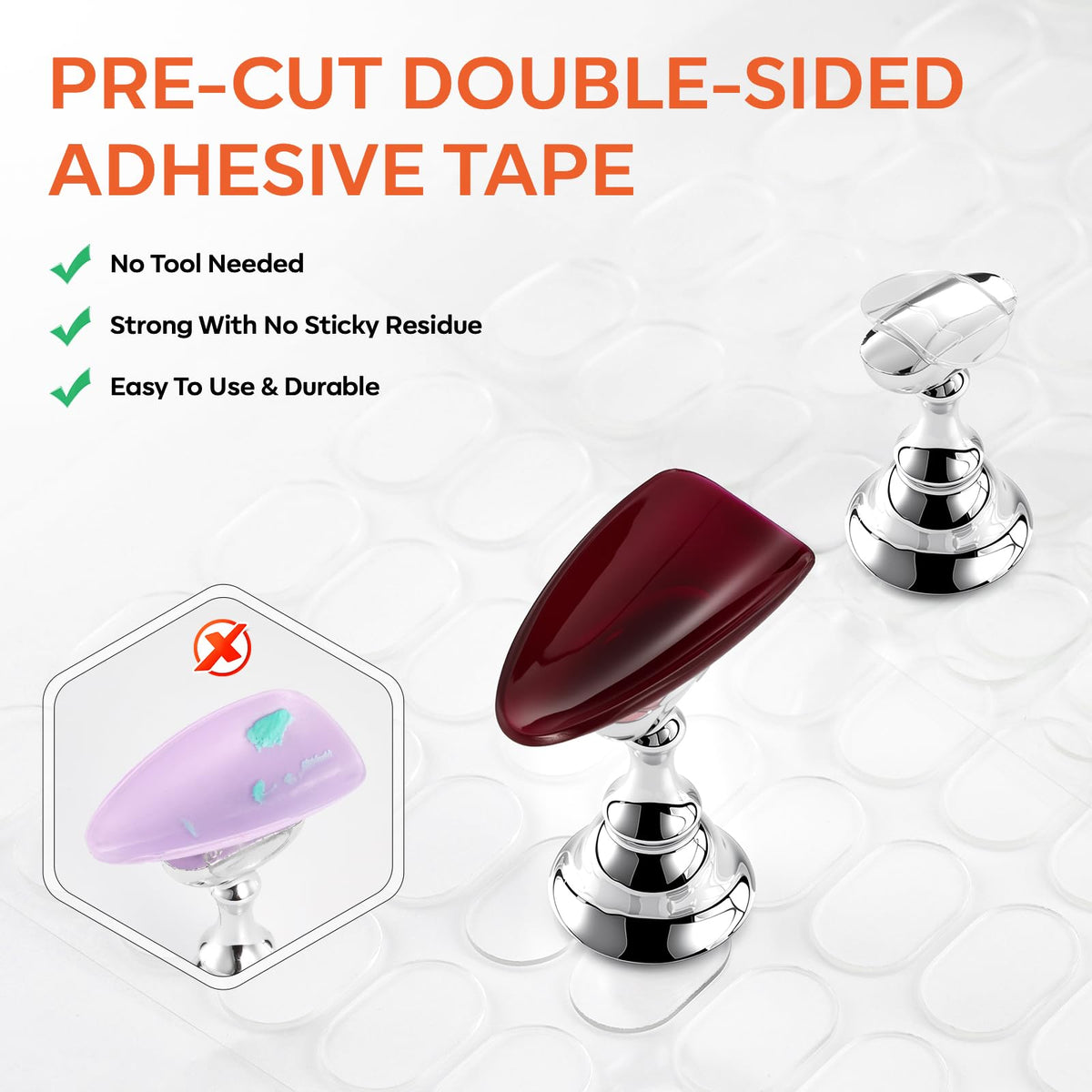 makartt holders with sticky tabs included for residue-free placement