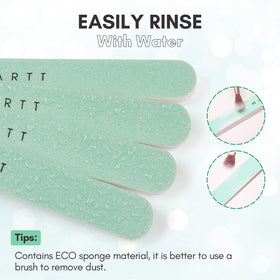 Makartt buffer held in hand for scale demonstrating easy grip and control
