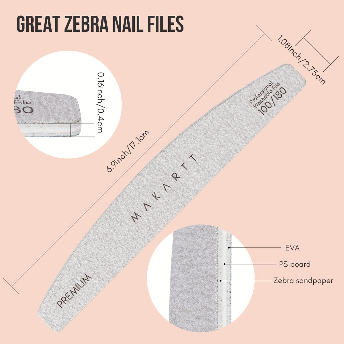 Makartt nail file in salon setting used by technician for accurate shaping