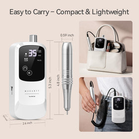 Makartt in use during home manicure for comfortable cordless operation
