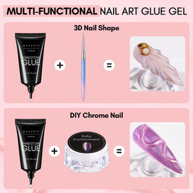 Makartt large gem adhered to nail demonstrating strong hold for heavy decorations