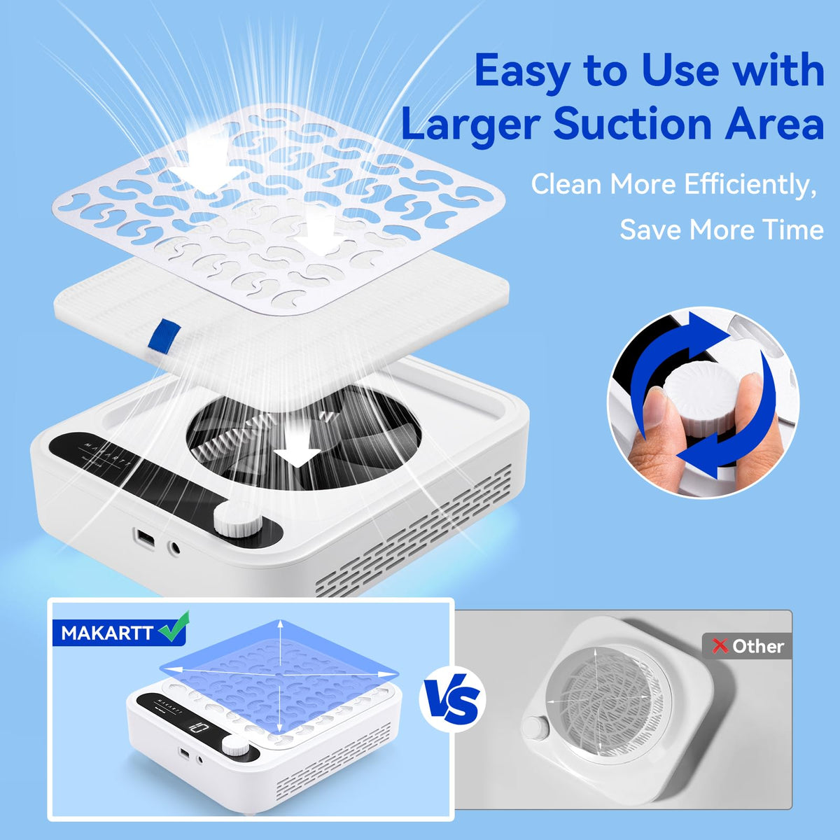 Makartt Larina side vent design showing efficient heat dissipation