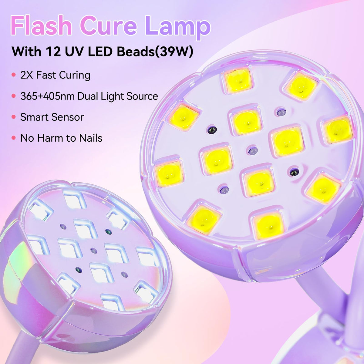 Makartt close-up of dual-spectrum LED beads delivering even curing coverage