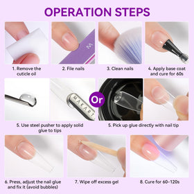 Makartt used in at-home manicure setup showing tidy low-mess press-on workflow