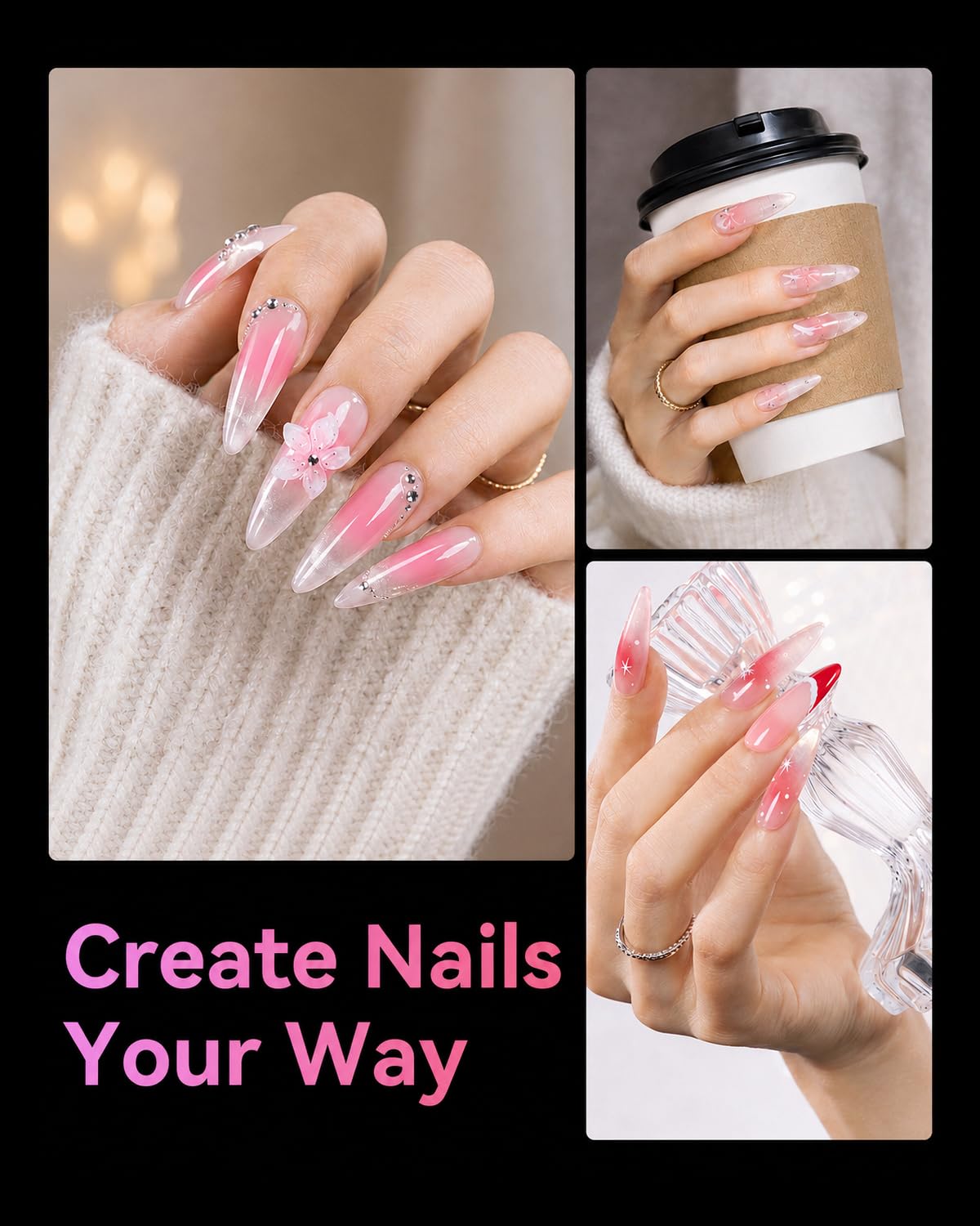 Makartt lifestyle desk manicure setup with lights and tools for DIY nail art