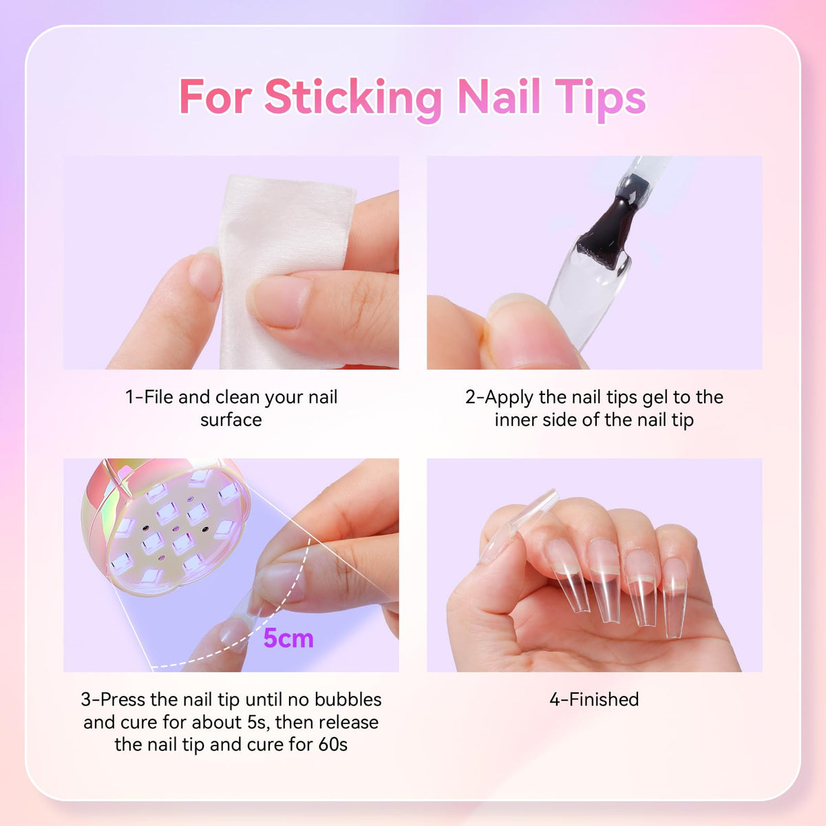 Makartt lamp placed on vanity with nail tools, stylish and practical at-home setup