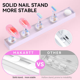 Makartt nail art brush in use on a mounted tip for precise lines and dots