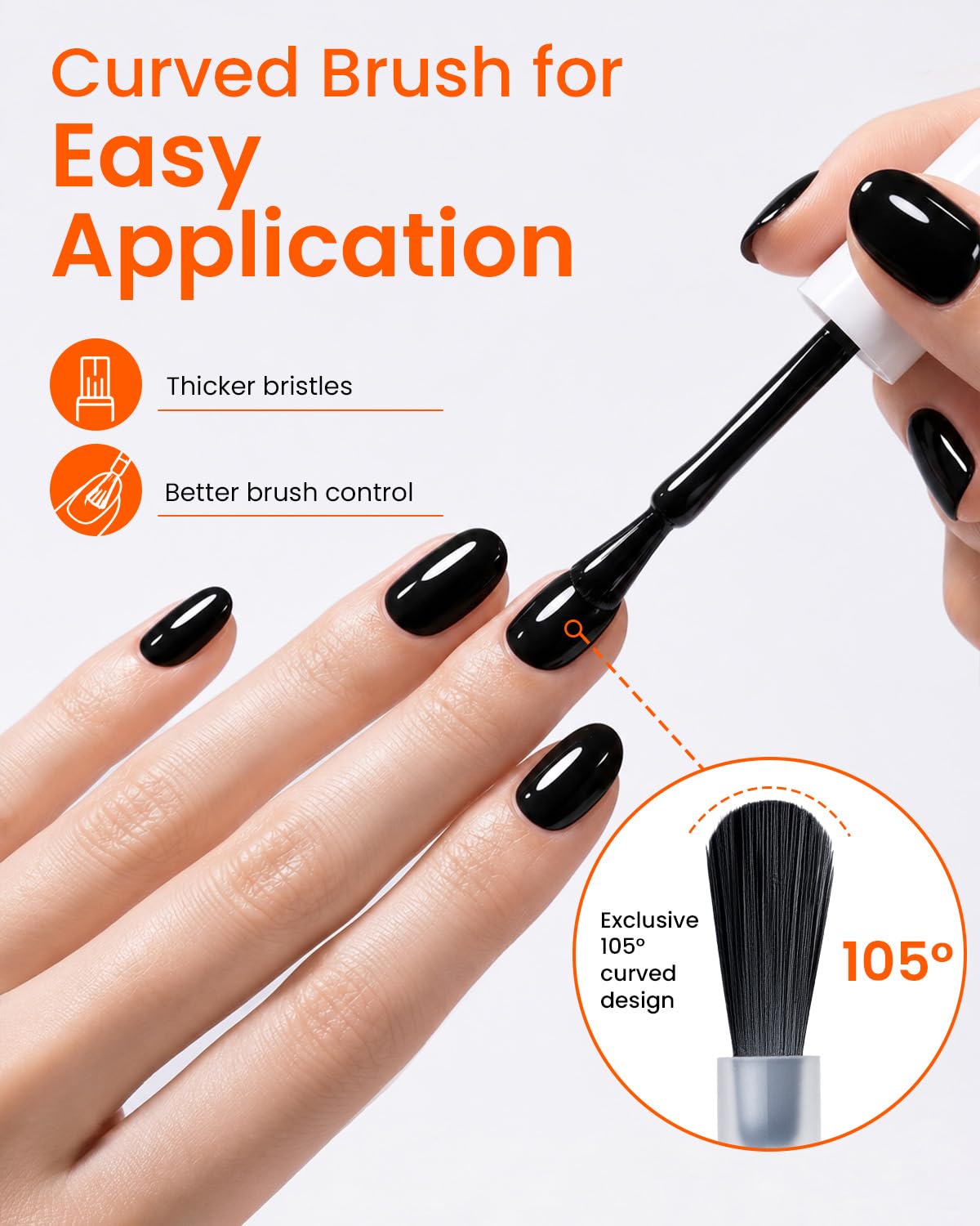 Makartt single nail swatch on finger showing opaque one-coat coverage benefit streak-free color