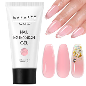 Makartt front tub showing natural pink gel and clear label for easy selection