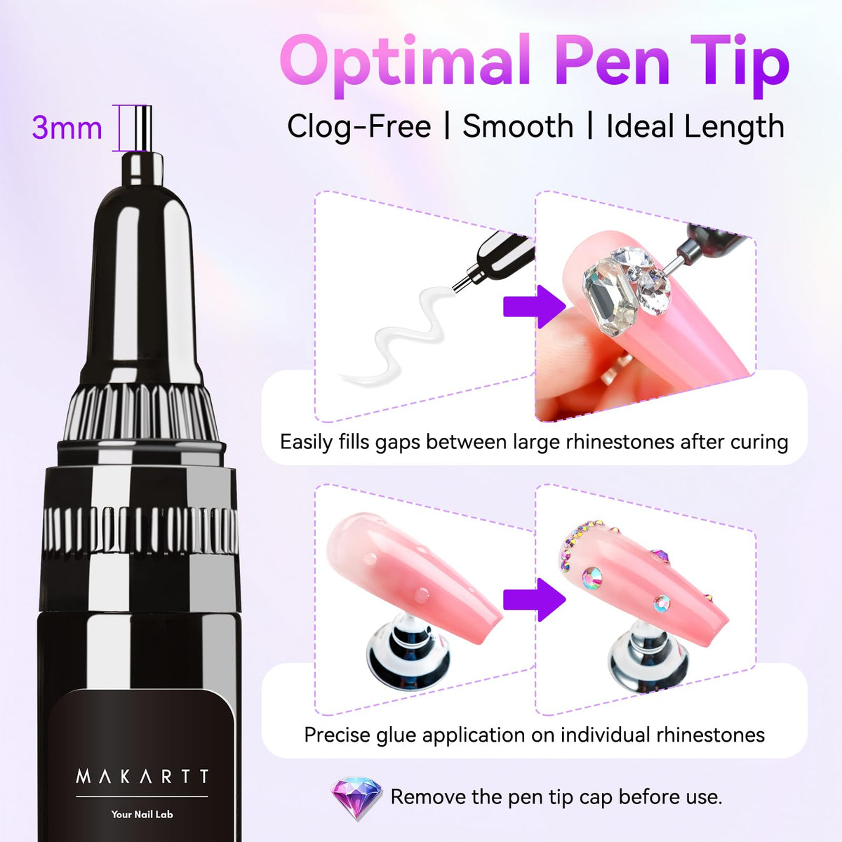 Makartt pen tip detail for precise rhinestone placement and accuracy