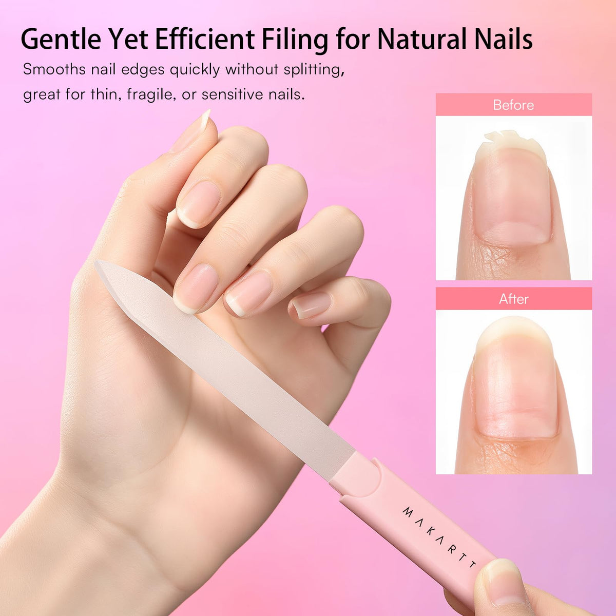 Makartt pointed tip detail illustrating precision cleaning and shaping of nail edges