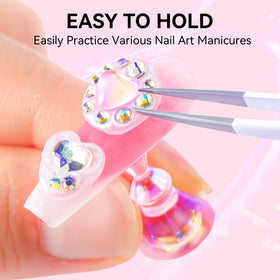 Makartt press-on nails on stand staged for easy art application and decoration