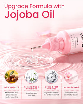 Makartt remover with jojoba oil to help soothe nails during removal
