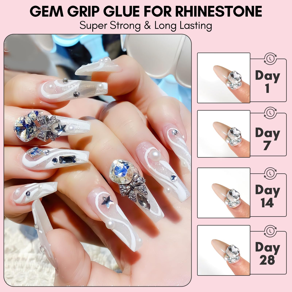 Makartt salon technician applying gems conveying time-saving no-wipe finish