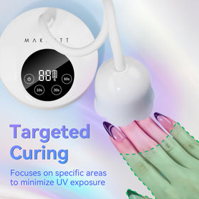 Makartt beside smartphone to show size comparison and space-saving design