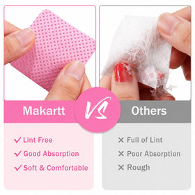 Makartt single folded wipe detail showing lint-free edge for precise work