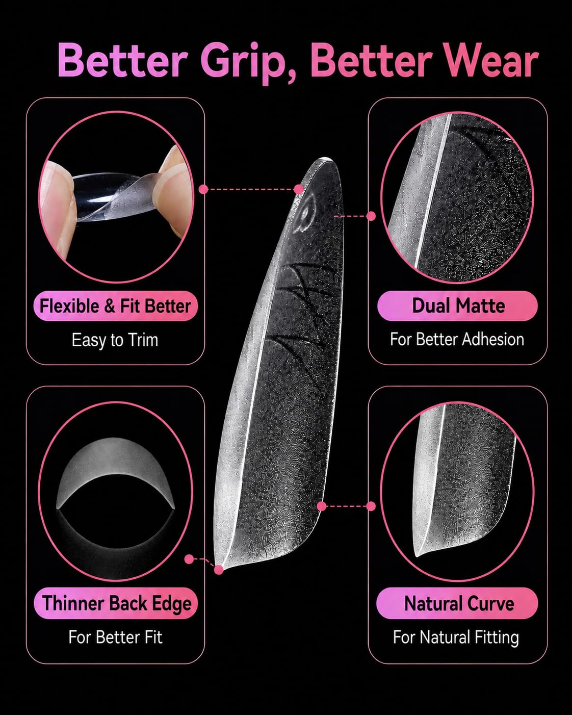 Makartt size swatch showing 15 sizes for versatile fit across nail beds