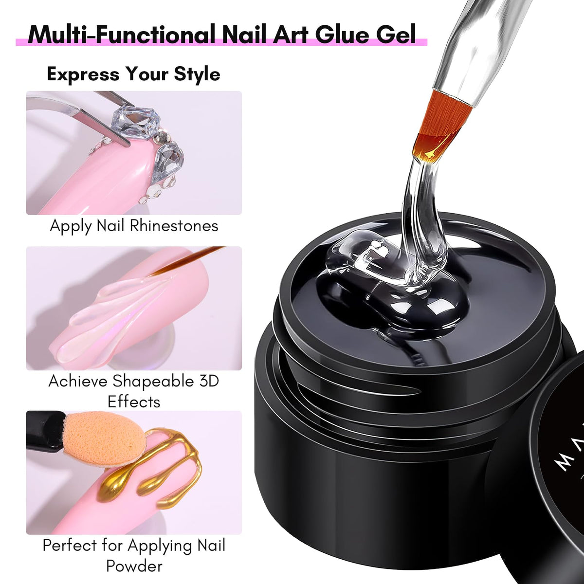 Makartt clear gel texture close-up illustrating smooth spreadability