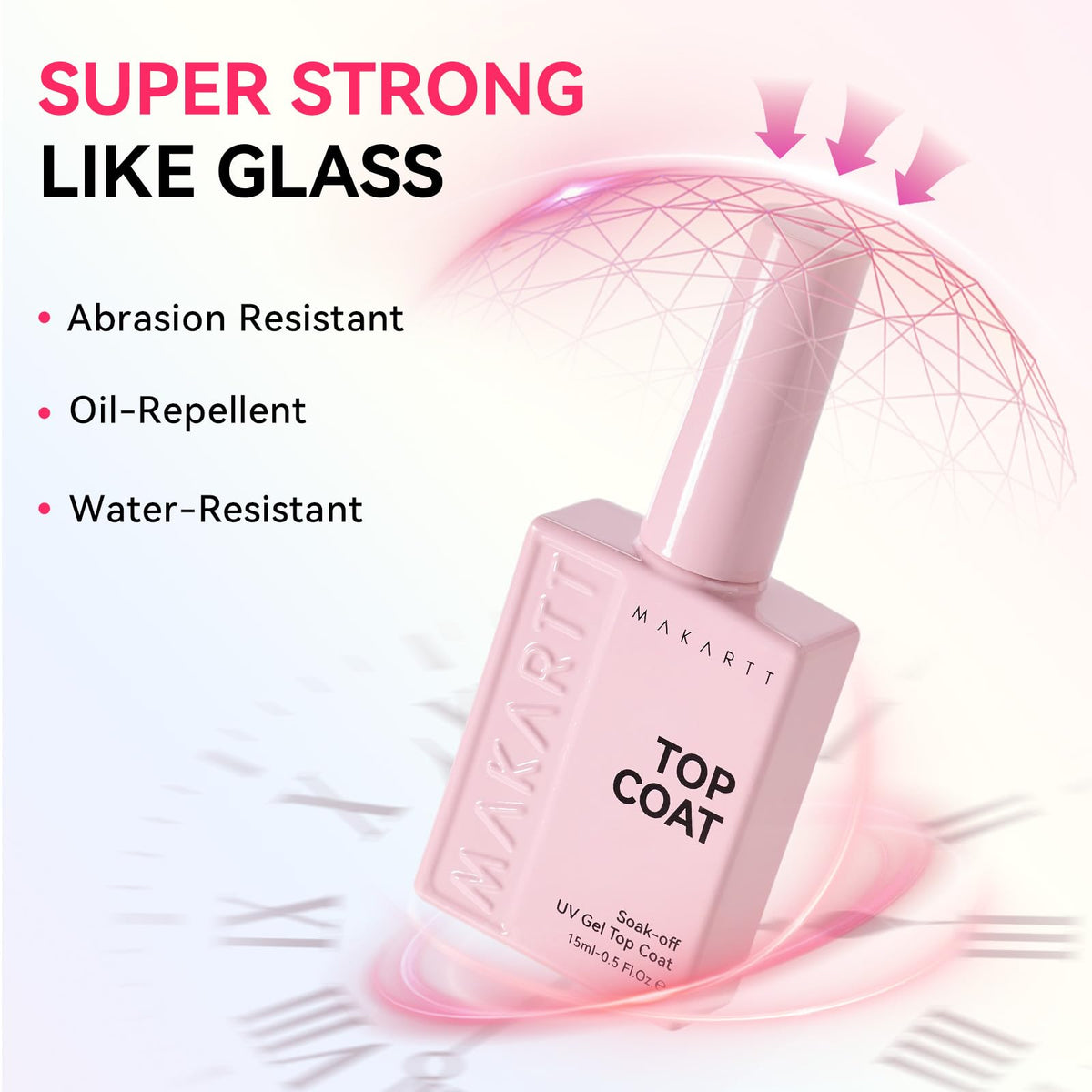 Makartt clear gel texture swirl highlighting smooth self-leveling finish benefit