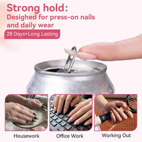 Makartt application on toenail showing secure stick and comfort