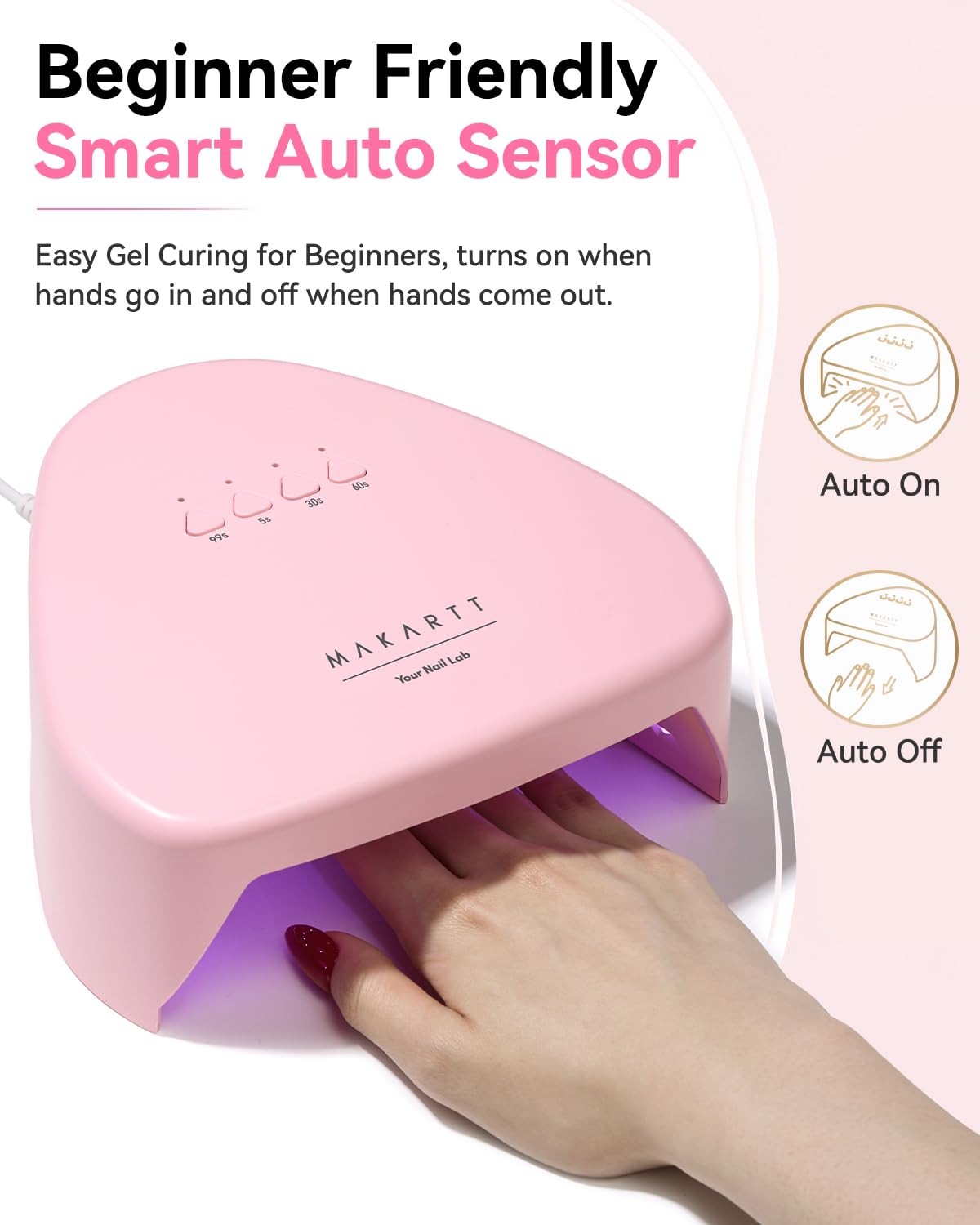 Makartt open arch interior revealing roomy cradle for fingers and toes convenience