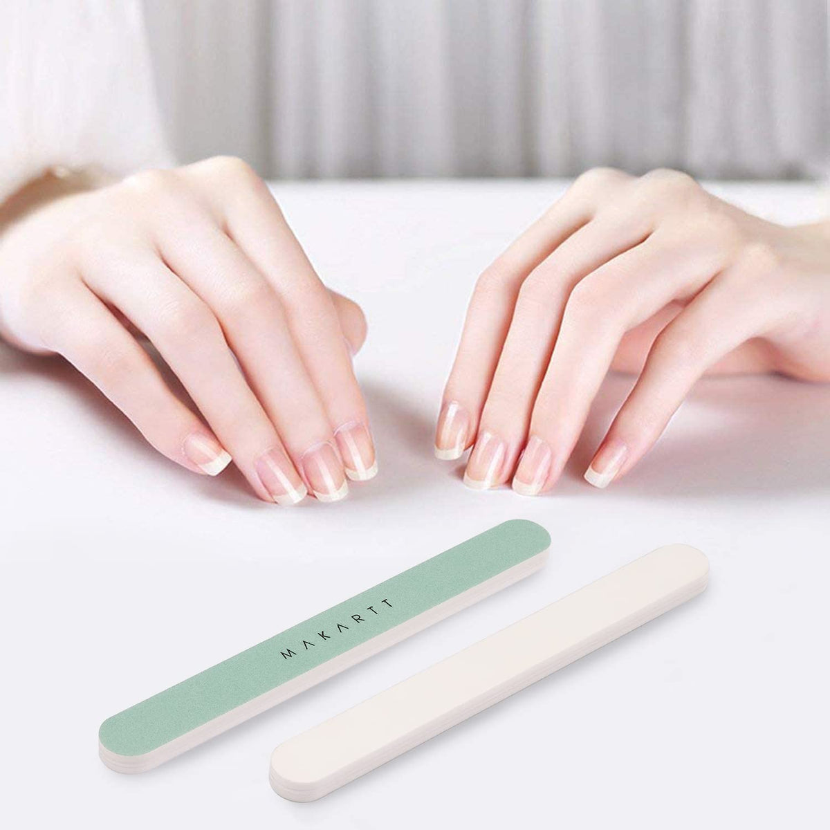 Makartt buffer and small pouch in a purse for travel-ready nail maintenance