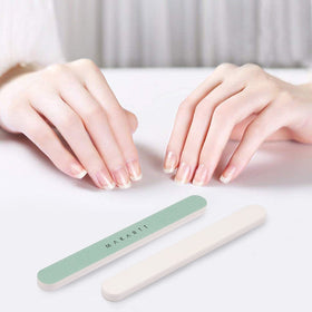 Makartt buffer and small pouch in a purse for travel-ready nail maintenance